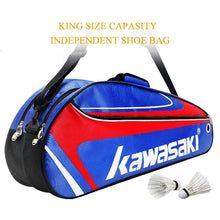 Charger l'image dans la galerie, Racket Badminton Bag Waterproof Single Shoulder Squash Racquet Team Sports Bags Can Hold 3 Rackets With Shoe Bag Men