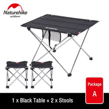 Charger l'image dans la galerie, Naturehike Collapsible Lightweight Aluminum Portable Roll Up Outdoor Folding Camping Table Patio Metal Foldable Picnic Table