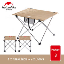 Charger l'image dans la galerie, Naturehike Collapsible Lightweight Aluminum Portable Roll Up Outdoor Folding Camping Table Patio Metal Foldable Picnic Table