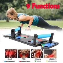 Charger l&#39;image dans la galerie, 9 in 1 Push Up Rack Board Men Women Comprehensive Fitness Exercise Push-up Stands Body Building Training System Home Equipment
