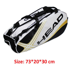 Head Racket Bag Badminton Tennis Double Shoulder With Shoe Bag Can Hold 6-9 Rackets Sports Training Backpack Men Women Squash
