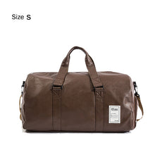 Charger l&#39;image dans la galerie, Gym Bag Leather Sports Bags Big Men Training Tas for Shoes Lady Fitness Yoga Travel Luggage Shoulder Black Sac De Sport XA512WD
