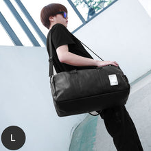 Charger l&#39;image dans la galerie, Gym Bag Leather Sports Bags Big Men Training Tas for Shoes Lady Fitness Yoga Travel Luggage Shoulder Black Sac De Sport XA512WD
