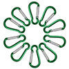 10pcs Black Aluminum Alloy D Carabiner Outdoor Spring Snap Clip Hooks Keychain Climbing Camping Hiking Quickdraws