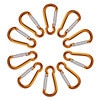 10pcs Black Aluminum Alloy D Carabiner Outdoor Spring Snap Clip Hooks Keychain Climbing Camping Hiking Quickdraws