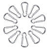 10pcs Black Aluminum Alloy D Carabiner Outdoor Spring Snap Clip Hooks Keychain Climbing Camping Hiking Quickdraws