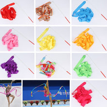 Charger l&#39;image dans la galerie, 2 Meters 4M 6M Colorful Gym Ribbons Dance Ribbon Rhythmic Art Gymnastics Ballet Streamer Twirling Rod Rainbow Stick Training
