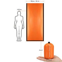 Charger l&#39;image dans la galerie, Outdoor  Life Bivy Emergency Sleeping Bag Thermal Keep Warm Waterproof Mylar First Aid Emergency Blanke Camping Survival Gear
