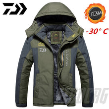 Charger l&#39;image dans la galerie, DAIWA Fishing Clothing Winter Autumn Winter Waterproof Warm Fishing Jackets Men Fleece Thick Outdoor Fishing Shirts M-9XL
