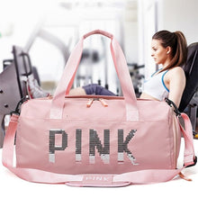 Charger l&#39;image dans la galerie, 2019 New Cheap Sequins Black Gym Bag Women Shoe Compartment Waterproof Sport Bags For Fitness Training Yoga Bolsa Sac De Sport
