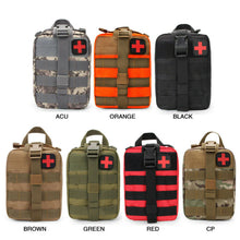 Charger l&#39;image dans la galerie, 2020 Tactical Waist Pack Camping Climbing Bag Black Emergency Case Outdoor Water First Aid Kits Travel Oxford Cloth
