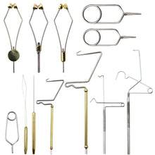 Charger l&#39;image dans la galerie, Fly Tying Tool Hackle Plier Dubbing Needle Threader Holder Whip Finisher Handle Bullet Bobbin Holder Fly Fishing Tools

