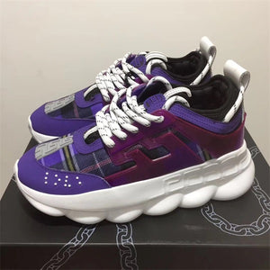Chain Reaction sneakes designer Sneakers Mens Women sport shoes leather Casual Shoes Trainer Lightweight sole with box