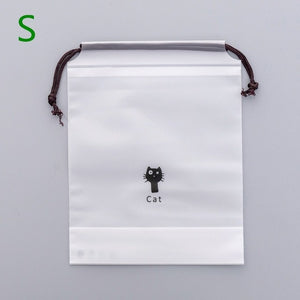 1pc Drawstring Swimming Bags Transparent Clothes Bag Sports Travel Storage Bags 3 Styles